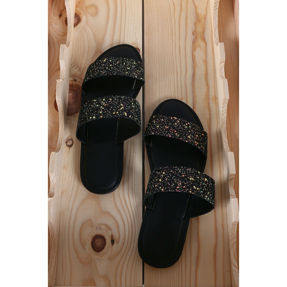 Last Size 7 🖤Glitter Encrusted Open Toe Sandal - Picture 8 of 8